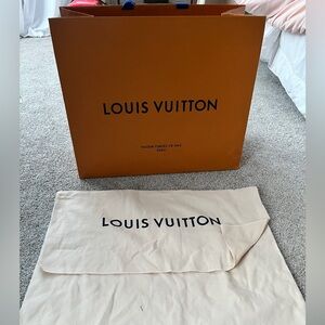 Louis Vuitton dust bag and shopping bag